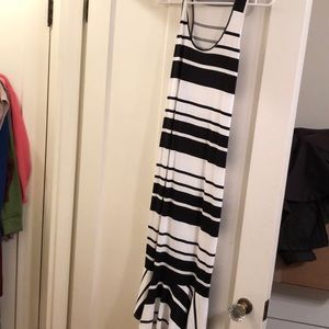 Black & White striped sleeveless dress
